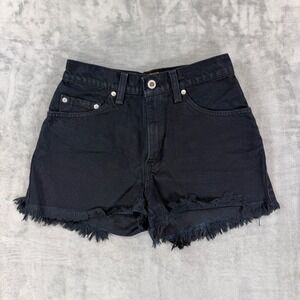 Vintage Levi's SilverTab Lean Jean Shorts Women's Size 5/6 Black Denim Shorts